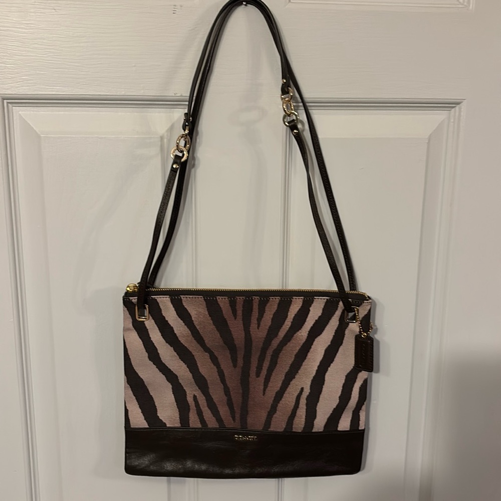 Coach Madison Zebra convertible hippie, new